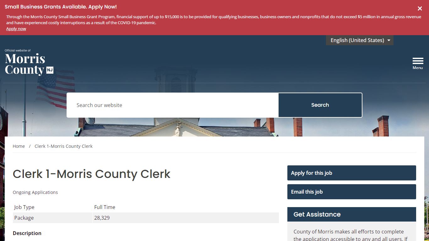 Clerk 1-Morris County Clerk – Morris County, NJ